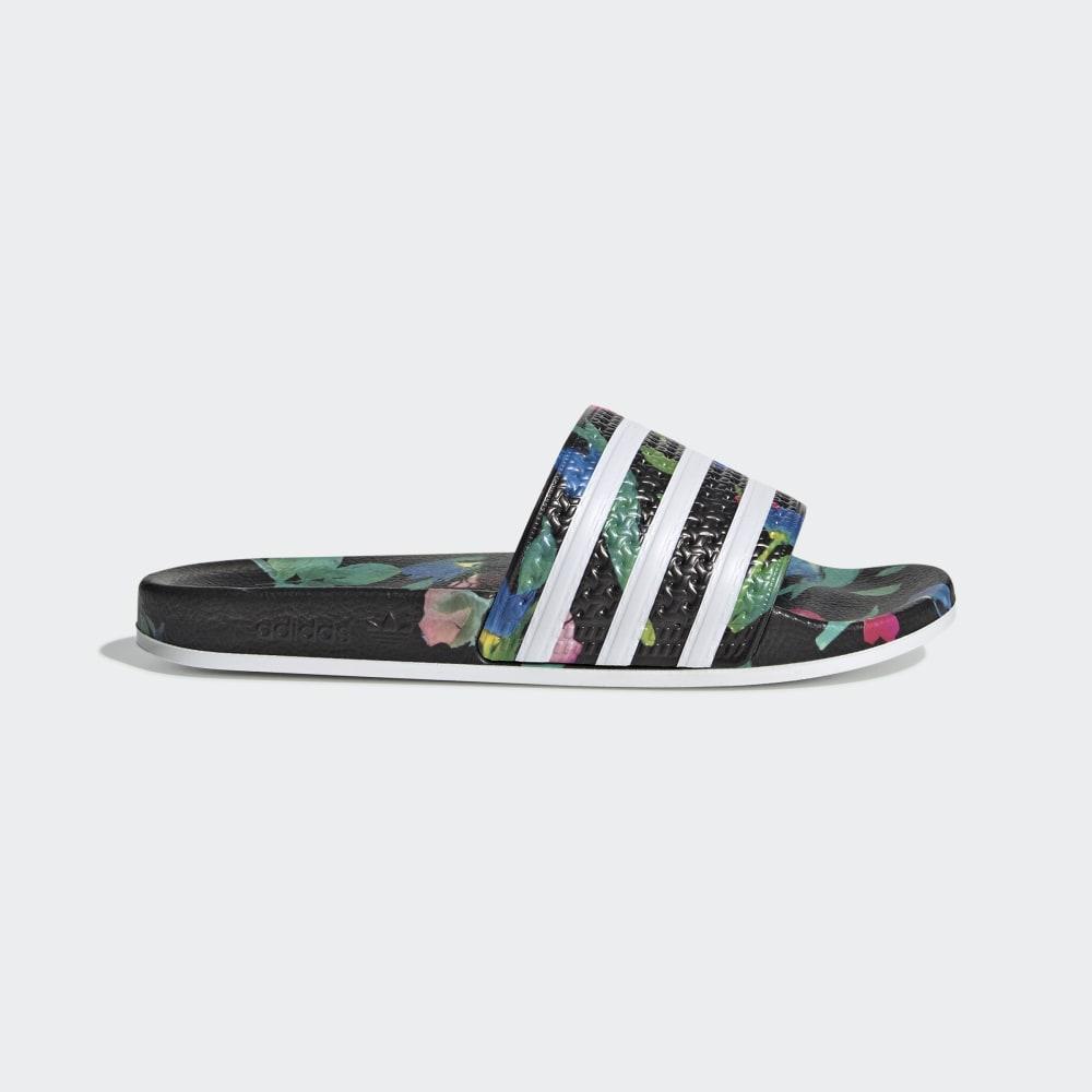 Papuci Adidas Adilette Dama Romania - Negrii/Albi EE4853